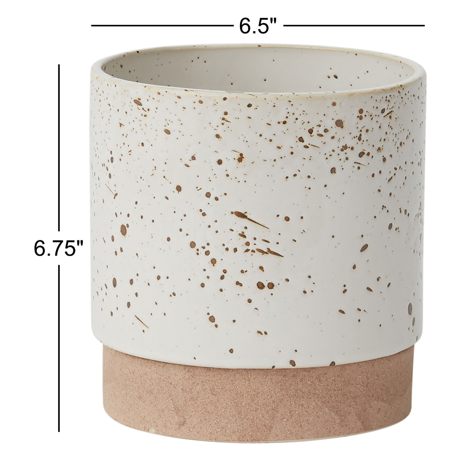 Kaesha Handmade Ceramic Pot Planter, 6.75" H x 6.5" W x 6.5" D