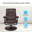 81.28cm Wide Faux Leather Swivel Ergonomic Recliner-490283425