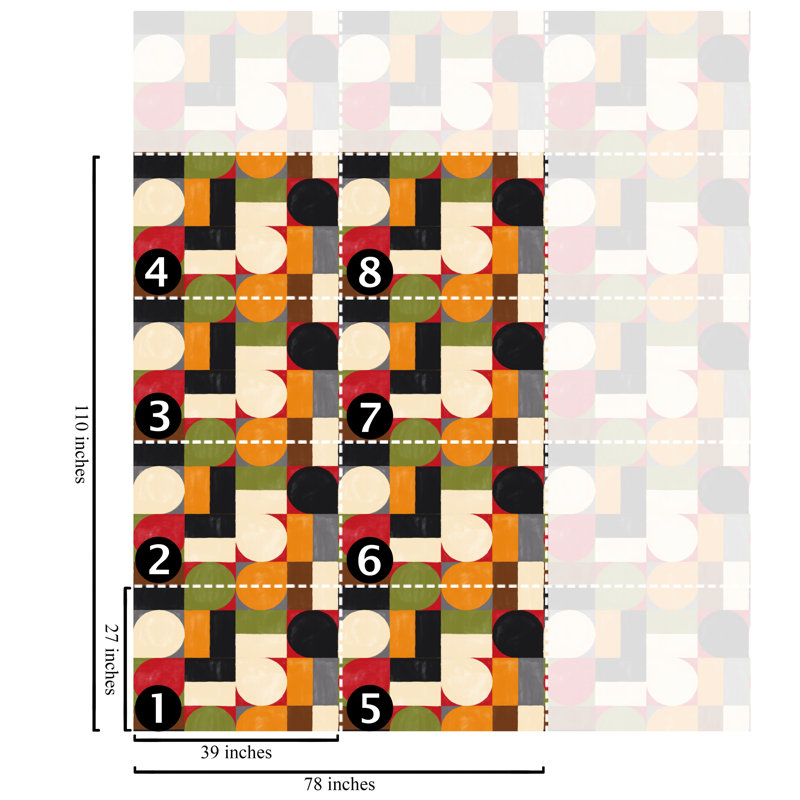Arnel Geometric Midcentury Bauhaus Wallpaper