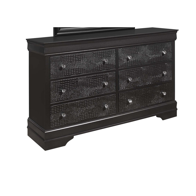 Commode grise métallique Shaker, Gris métallisé