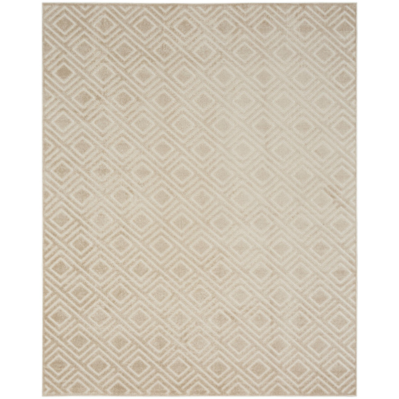 Tapis géométrique beige 8 pi x 10 pi