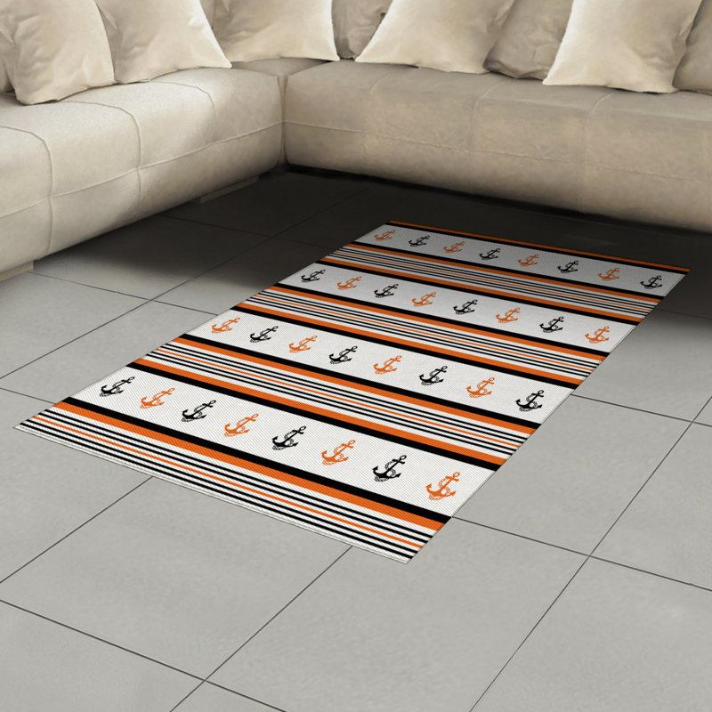 Tapis décoratif en fibres à haute densité Anchor, Rectangle— 4 pi x 5 pi 8 po