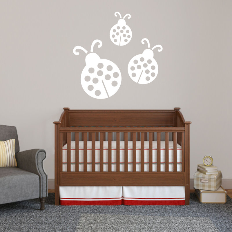 Insects Non-Wall Damaging Wall Decal, White