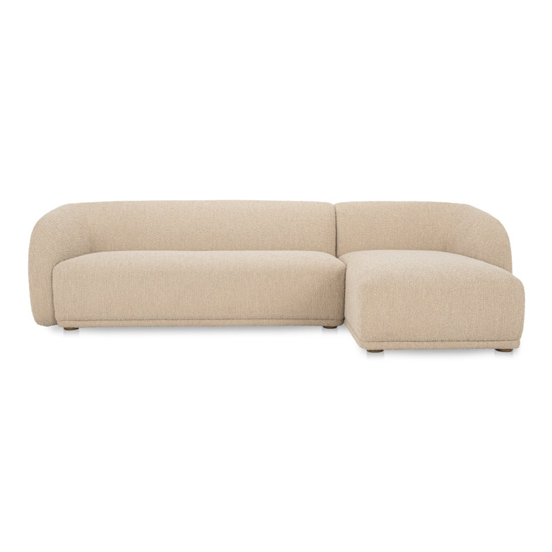 Canapé modulaire à 2 pièces de 112 po Penelope, Orienté à droite, Boucle naturelle