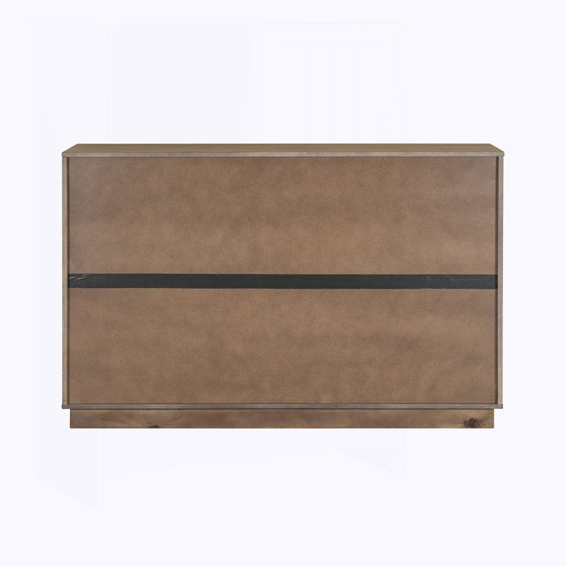Armoire 2 portes et 7 tiroirs, Marron foncé