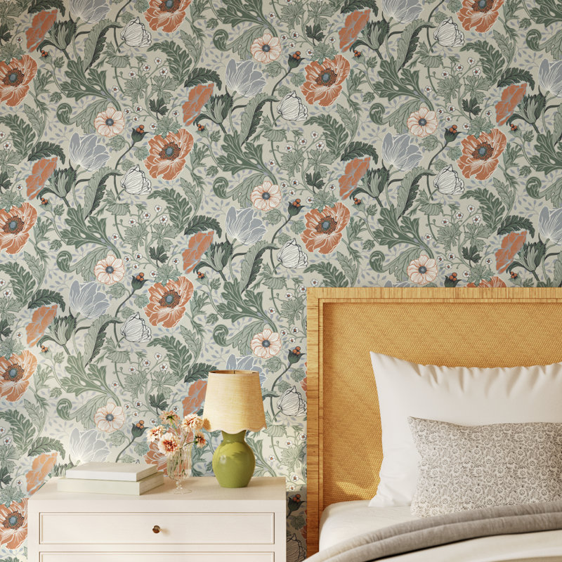 Mackenzie Floral Roll, Gray