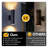 Modern Outdoor Wall Sconce Set of 2 - Matte Black IP65 Waterproof Exterior Porch Light with Dual Head Cylinder Design