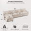 Canapé modulaire de 140 po avec repose-pieds mobile, canapé rembourré confortable en forme de L avec coussins décoratifs, housse amovible, canapé 5 places-132938637-132938638