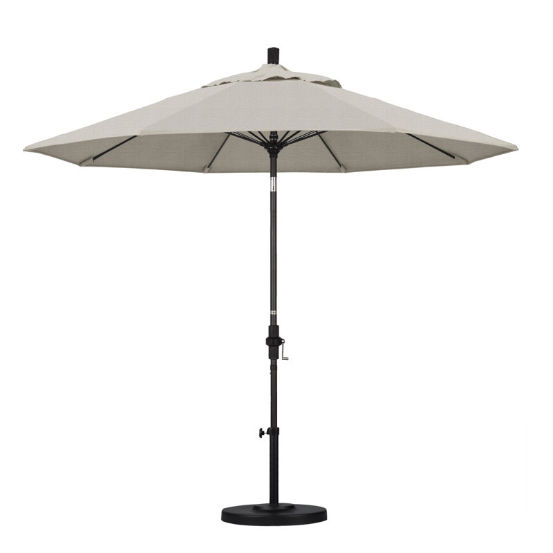Parasol 9" Market, Performance granit tissé, Matted Black