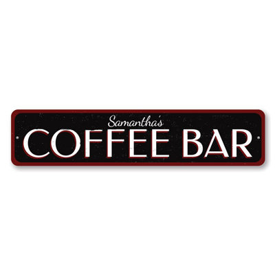 Coffee Bar Aluminum Sign
