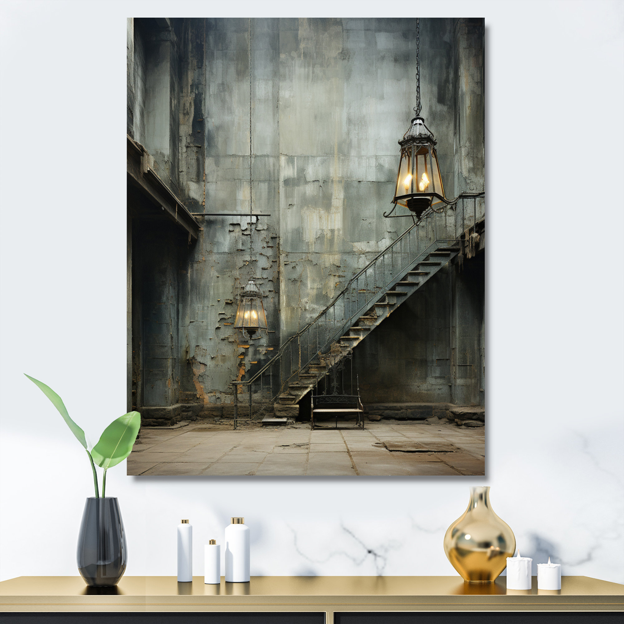 Red Barrel Studio Castles Industrial Elegance II - Cityscapes Canvas ...