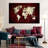 " White On Red World Map " by Jorge S-1171963728