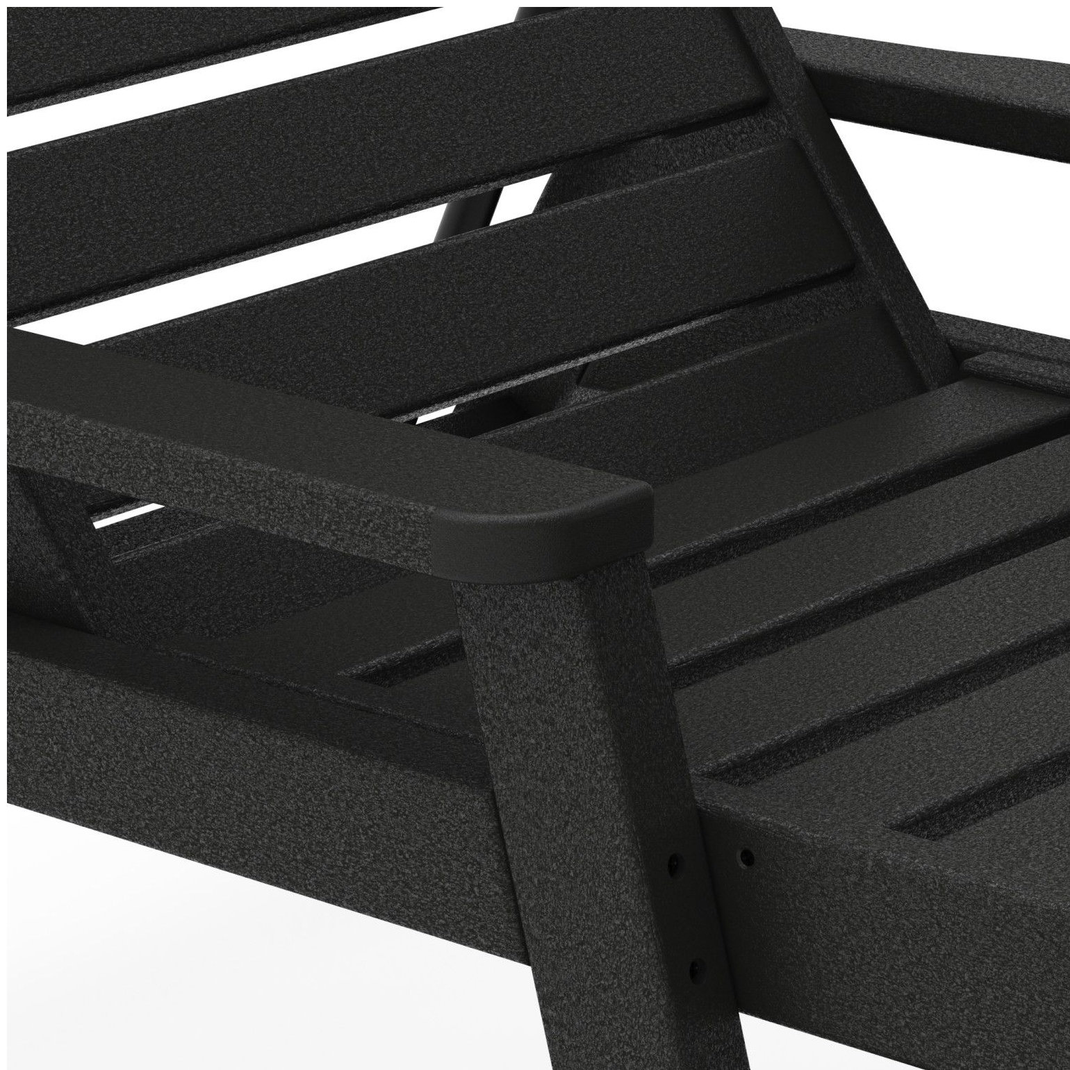 POLYWOOD® Nautical 27" Patio Chaise Lounge, Black