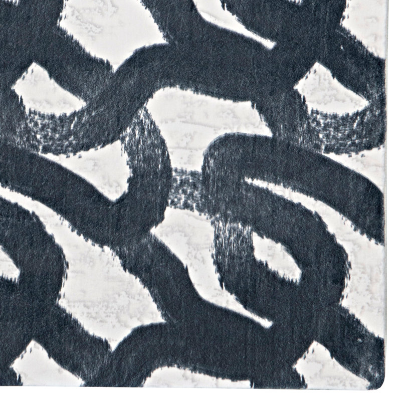 Antaniyah Faux Rabbit Fur Hand Tufted Rug, Rectangle 5' x 7'