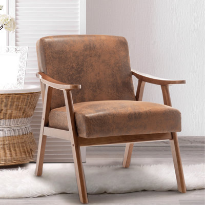 Armchair with Solid Wood Frame
