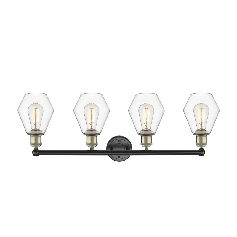 Gabbie 4 - Light Dimmable Vanity Light, Clear, Black Antique Brass
