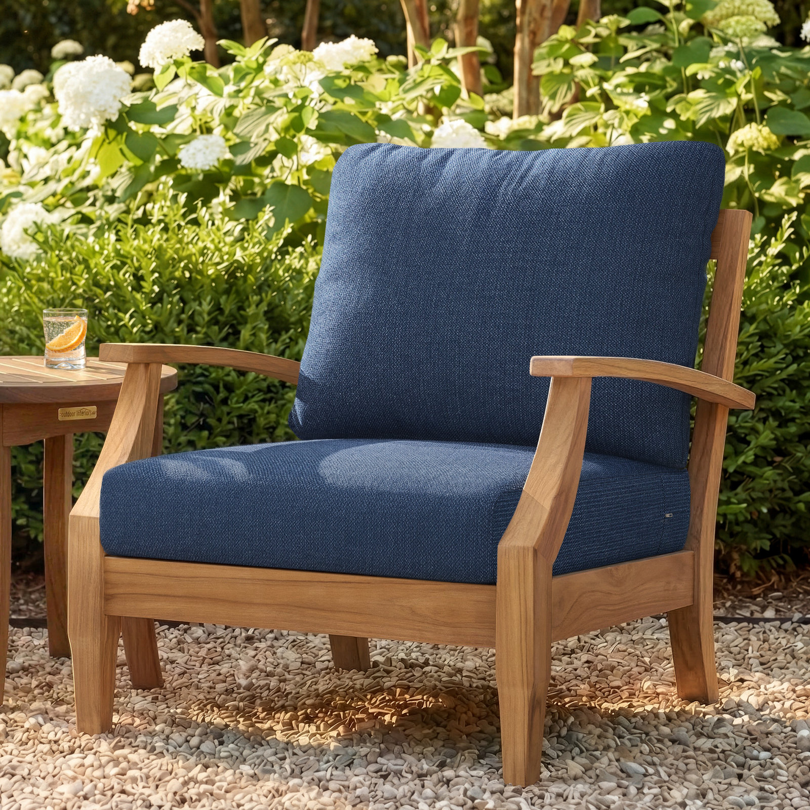 Amala 22" Sunbrella® Seat and Back Cushion, Spectrum Indigo Sunbrella®
