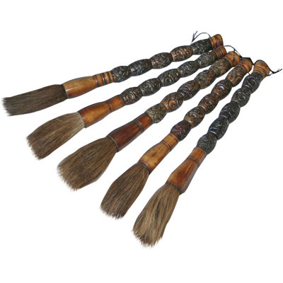 Jade Bamboo-shaped Calligraphy Brush Sculpture