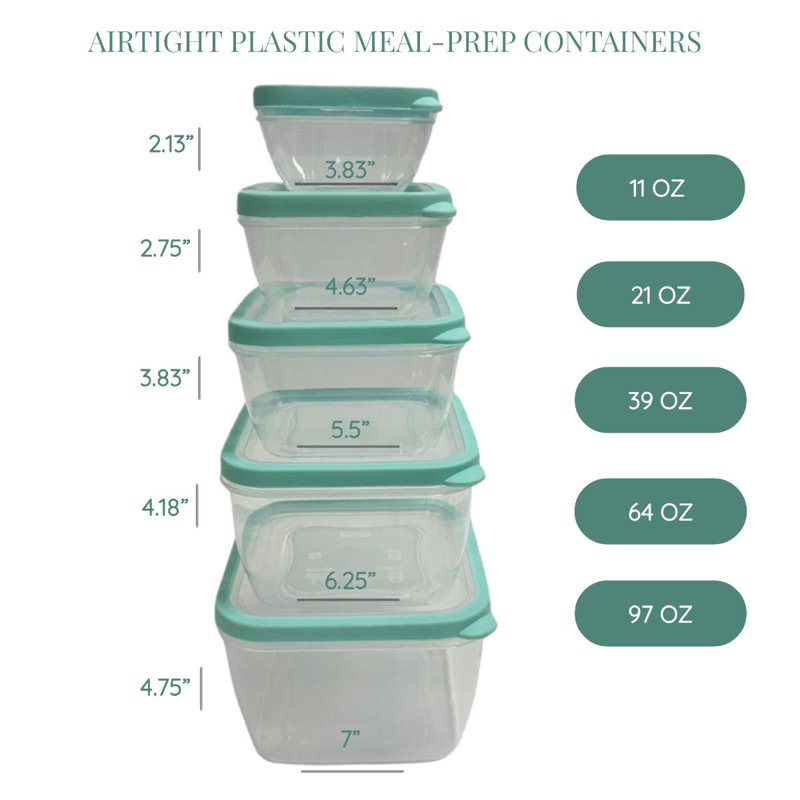 Damiyan 97oz. Food Storage Container, Mint