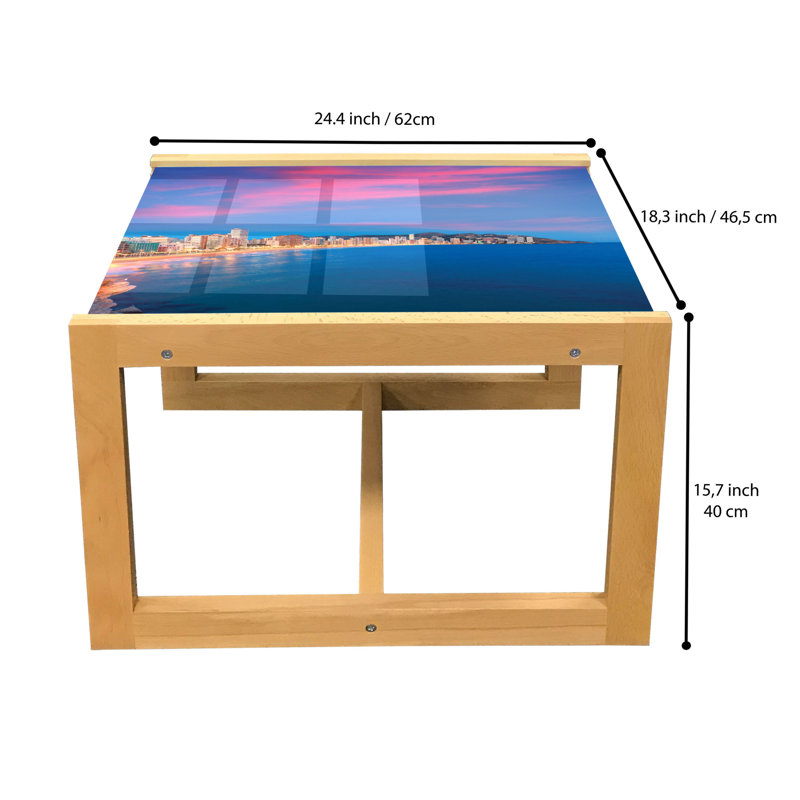 Jagjeet Trestle Coffee Table, 40cm H x 46.5cm W x 62cm D