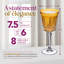 Colored Wine Glasses - Set of 6 Wine Goblets - Glassware - Water Goblets - 7.5 oz, Purple-390723105