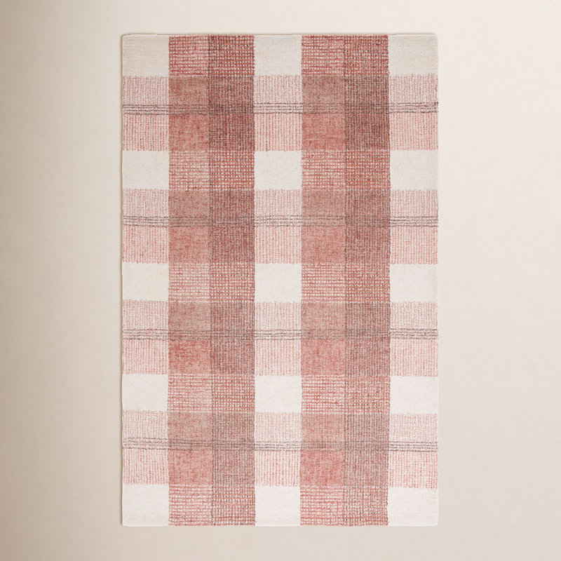 Hand-Tufted Wool Plaid Rug, Rectangle 5' x 8'