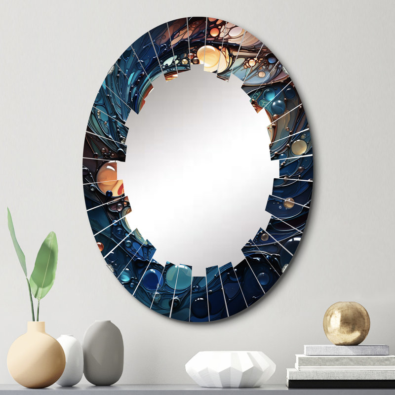Millsmith - Miroir mural moderne ovale, 30 po x 20 po