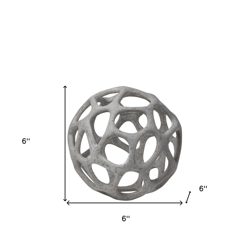 Salizan Petite Metal Hollow Orb Sculpture