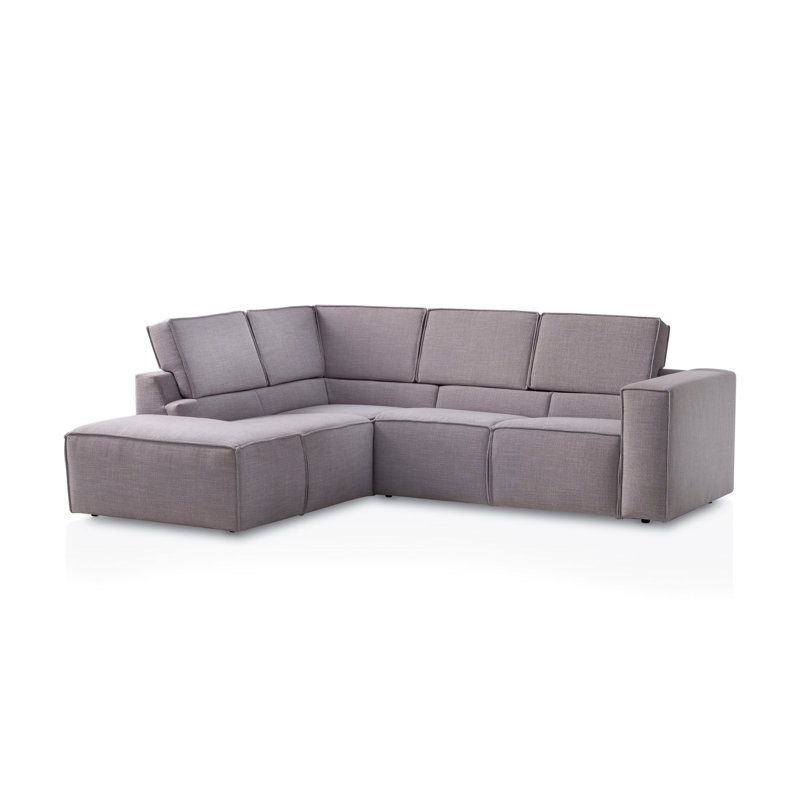 Corner Sofa, Light Grey, Left Hand Facing