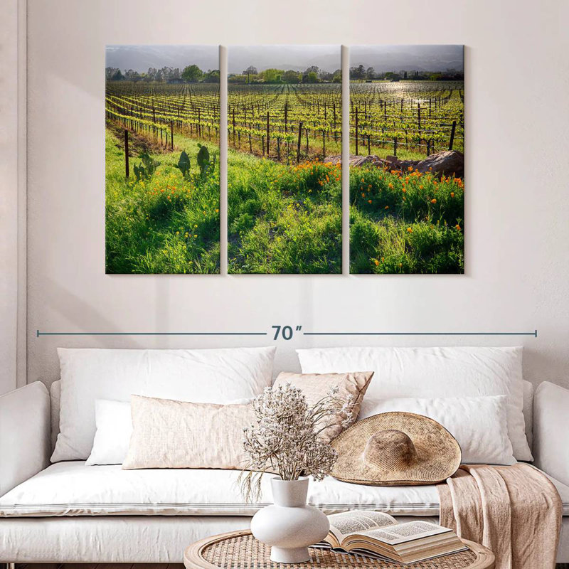 Alvord Sunrise In The Vineyard, H 32 po x l 50 po