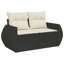Ensemble de canapé de jardin Vidaxl noir, blanc crème