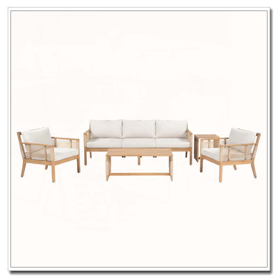 5-Piece Patio Acacia Wood Sofa Set