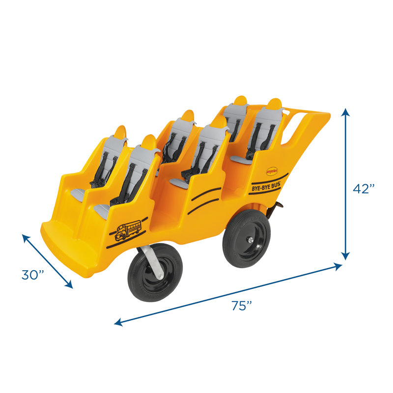 6 Passenger Bye Bye Bus Buggy, Yellow