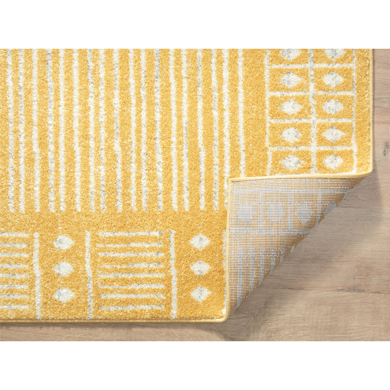 Tapis jaune Tidaholm Carlisia, Rectangle 4 pi x 6 pi