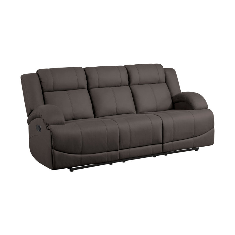 Canapé moderne inclinable en microfibre 1pc, Chocolat