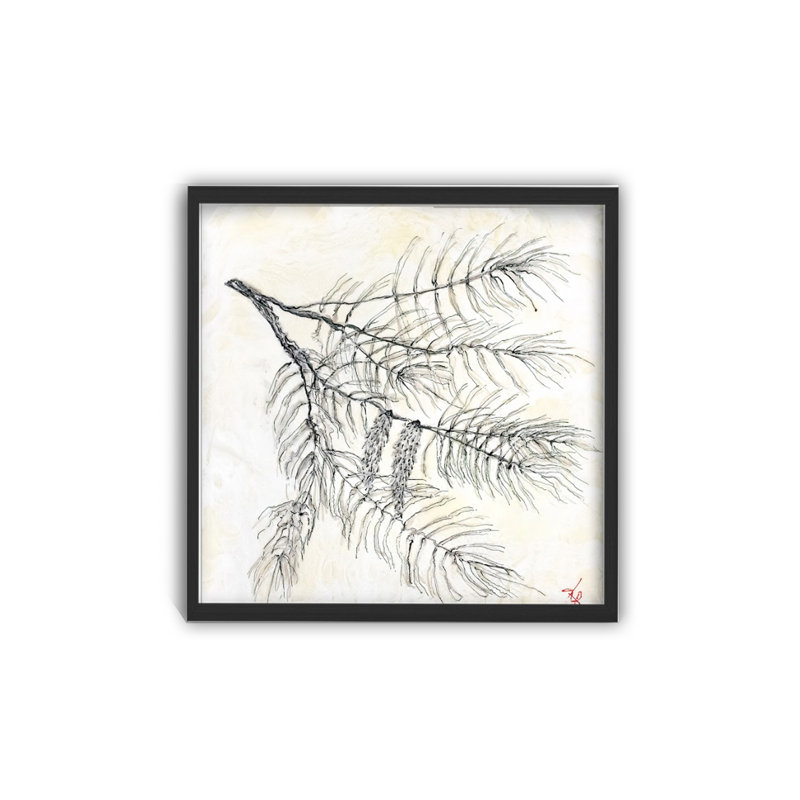 «Monoscape XXI» par Karen Biery - reproduction d'art, H 20 po x l 20 po, Cadre flottant noir