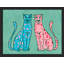 «Illustration fantaisiste de guépards tachetés bleus et roses modernes minimalistes» sur papier-98267438-98267439