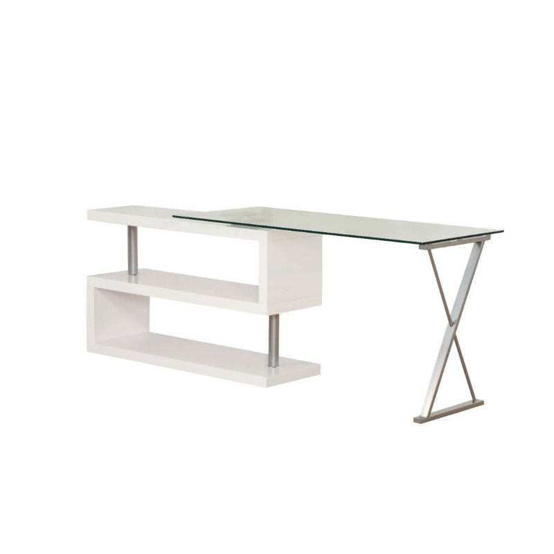 Bureau en L Kristilynn, Blanc