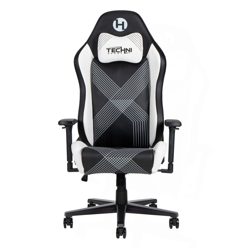 Fauteuil de jeu Comfort pour bureaux à domicile, Noir / blanc