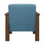 Chaise d'appoint rembourrée en tissu durable avec finition noyer, siège et dossier rembourrés pour un confort moderne-2130866695