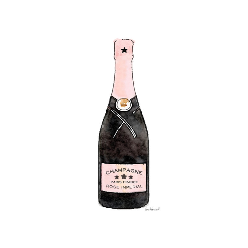 Pink Champange - Wrapped Canvas Art Prints, 122cm H x 81cm W
