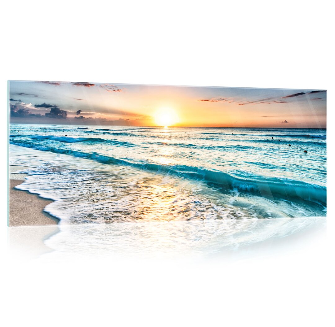 Glasbild - Fotografie „Beach Sunset”