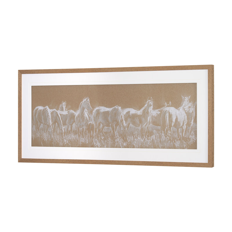«String Of Horses» par Studio, reproduction d'art encadrée sous verre, 51.5L x 1.6W x 21.5H, String Of Horses