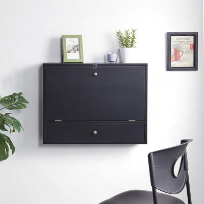 Wall Mount Laptop Desk - Universal Style - Black