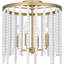 Dalesia 4-Light Aged Brass Semi-Flush Mount Light