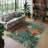 Green Orange Tiger Botanical 5 x 7 Ft Rug for Entryway