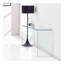 Console en verre, console en verre trempé transparent avec bureaux à bords arrondis, table de canapé