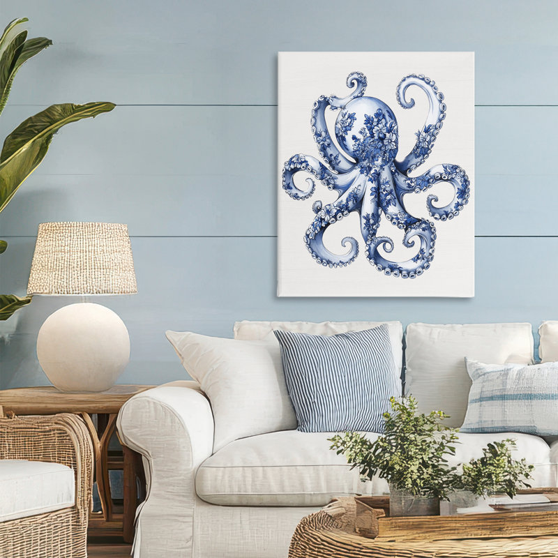Toile Funky Toile, pieuvre, H 30 po x l 24 po