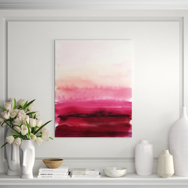 Raspberries View Print by Sofia Fox, Glass Coat, 38" H x 30" W