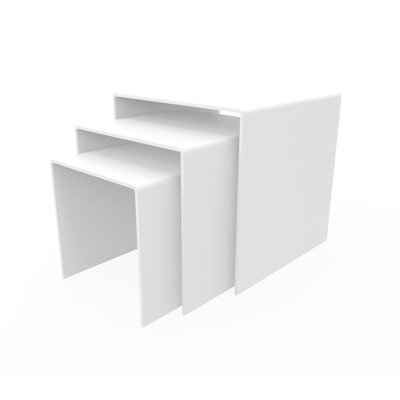 3 Riser Combo 5", 6", 7" Cube 3-Sided Blue Plexiglass Pedestal Lucite Acrylic Display Risers Jewelry